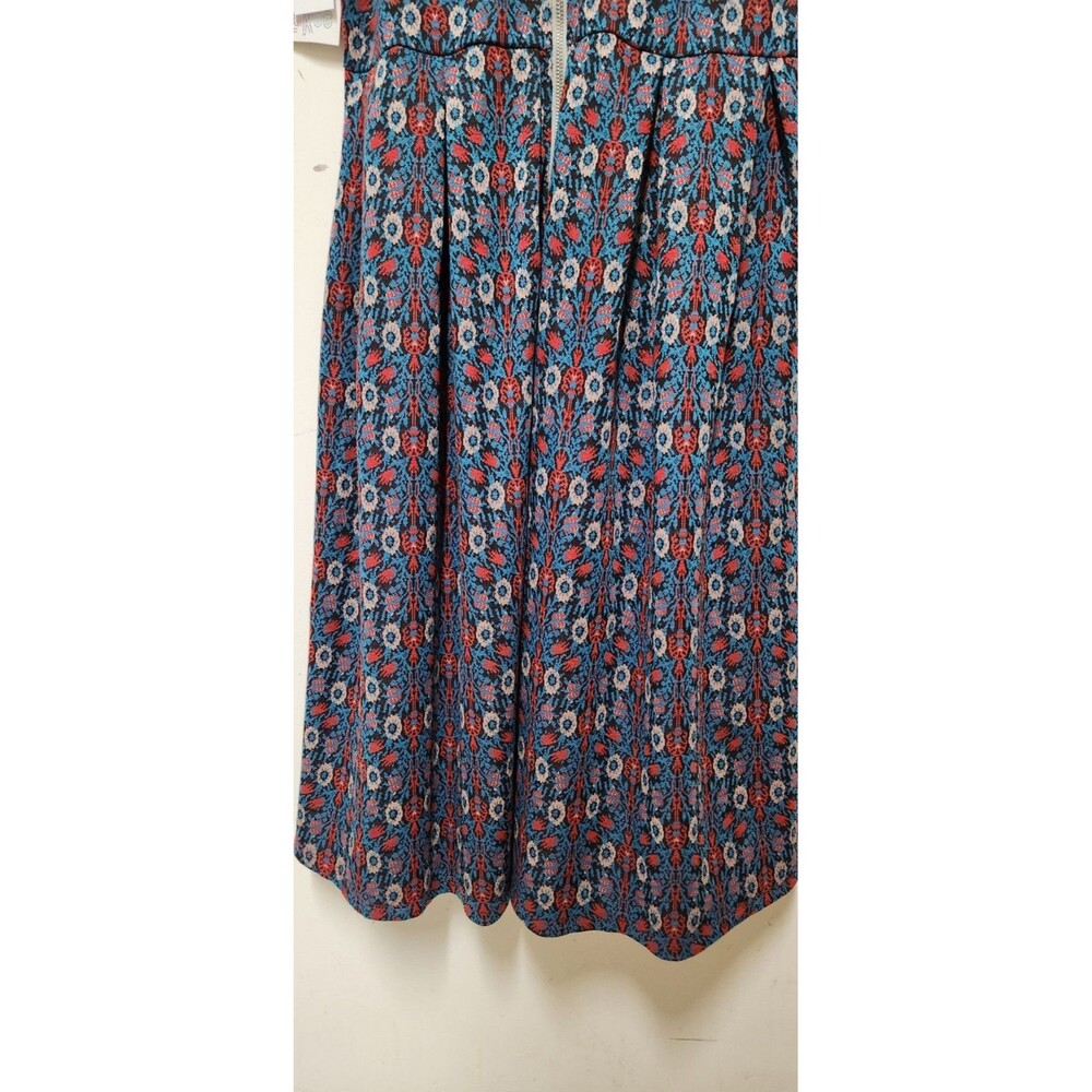 LuLaRoe Amelia Dress Blue Multicolor Large with Pockets - Picture 3 of 8